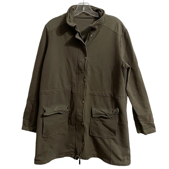 Neon Buddha Wired Jacket Size Large Brown Green Cotton Blend Zipper Pock… - Picture 1 of 7